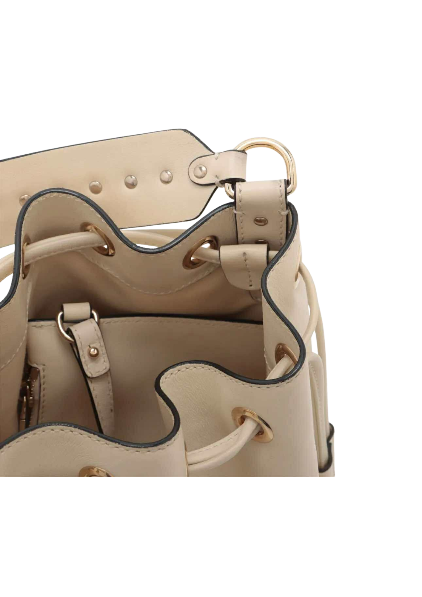 VALENTINO Ivory Leather 2Way Shoulder Bag