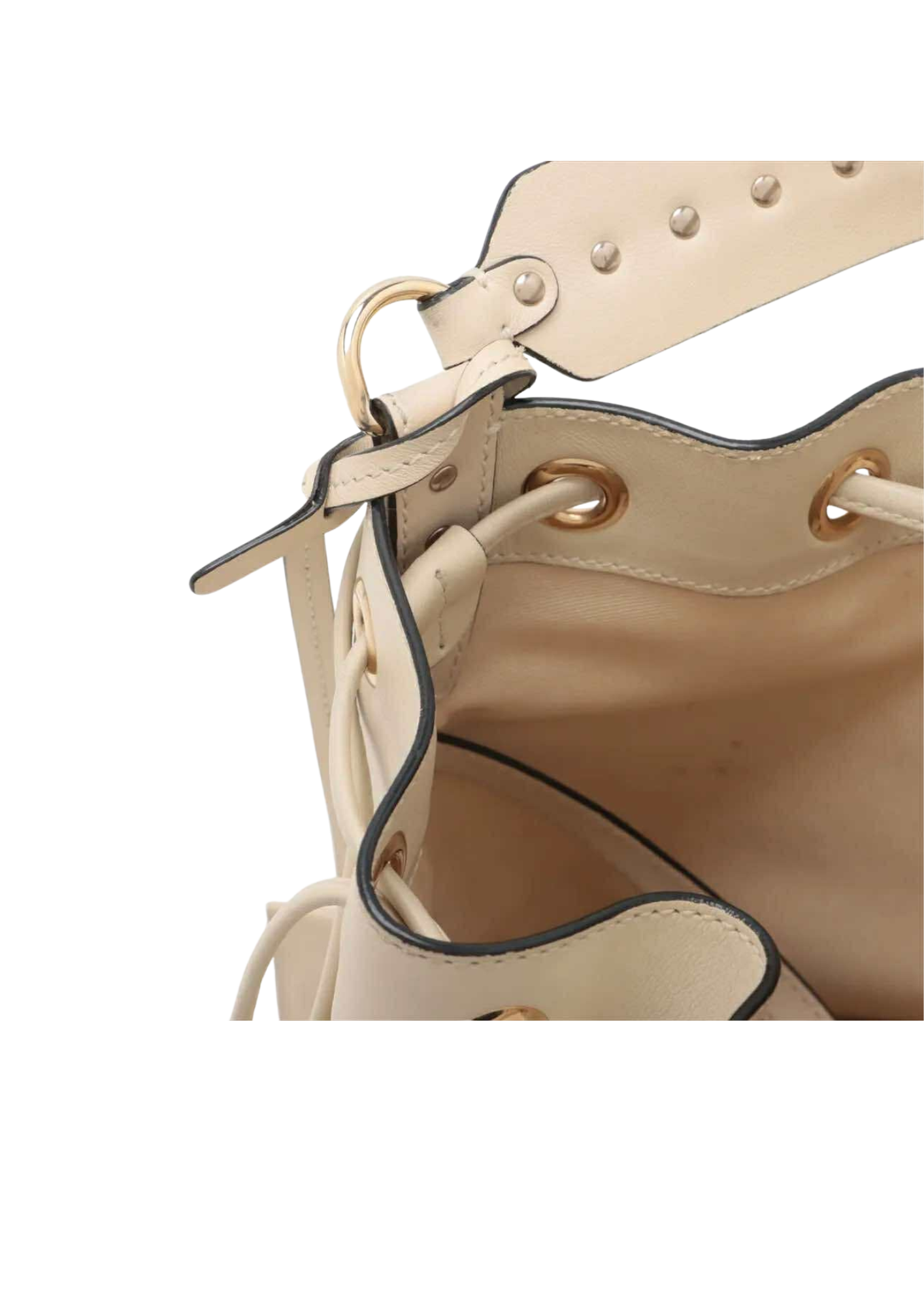 VALENTINO Ivory Leather 2Way Shoulder Bag
