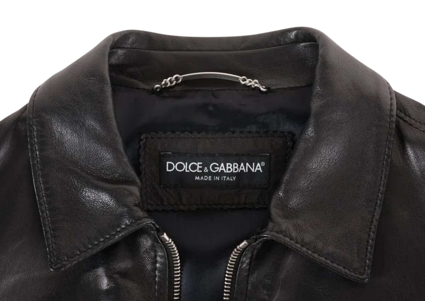 DOLCE & GABBANA Lambskin Leather Jacket