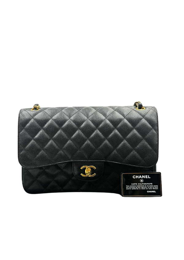 CHANEL Double Flap Caviar Quilted Jumbo