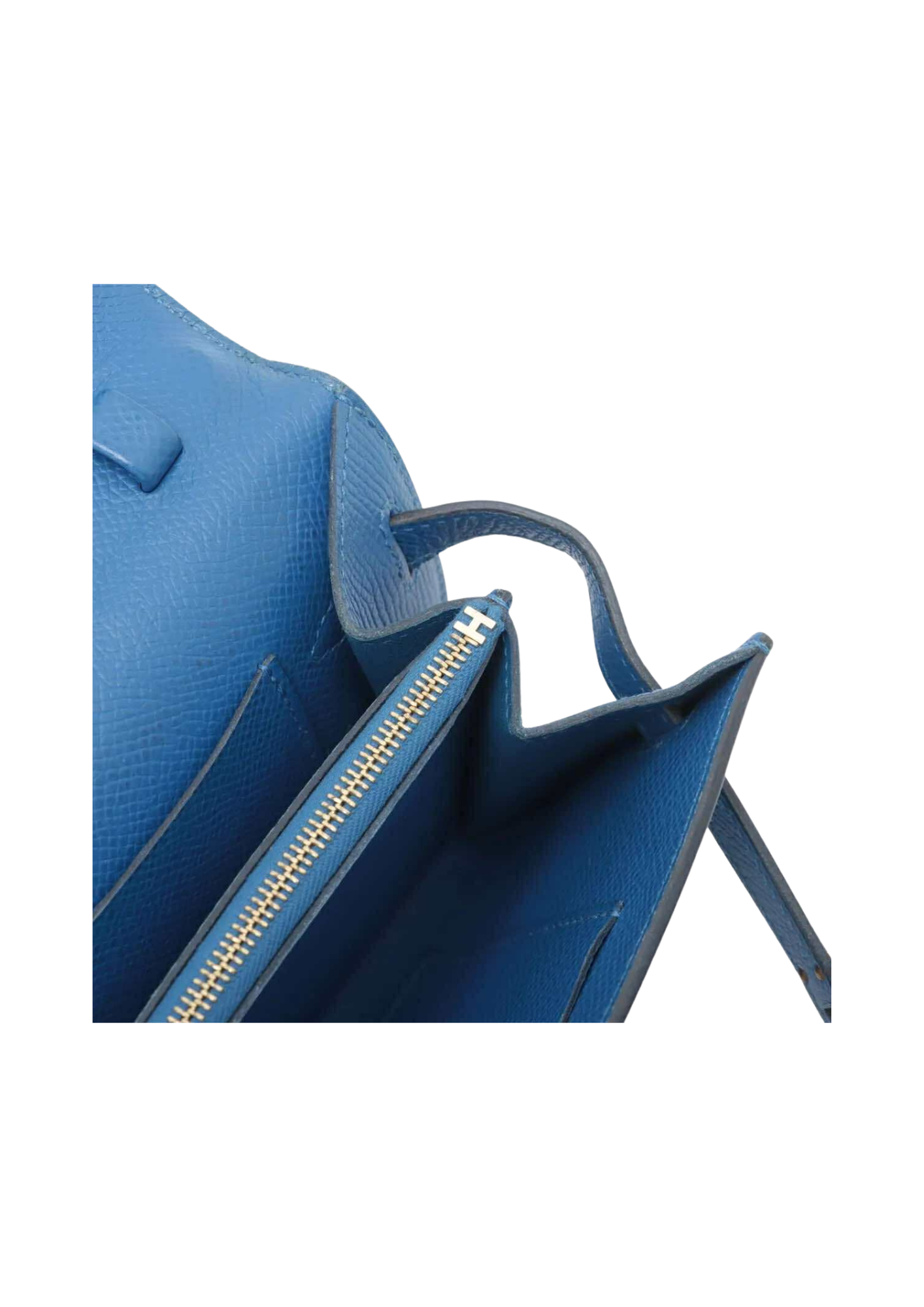 HERMÈS Kelly Wallet Togo Veau Epsom Mykonos