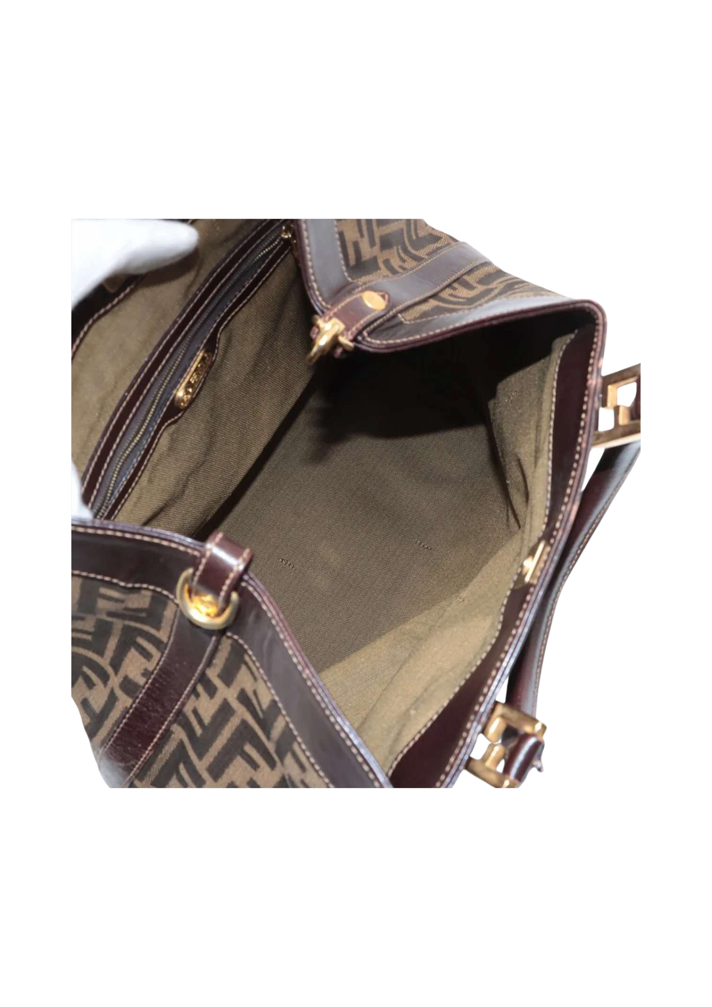 FENDI Zucca Canvas 2 Way Handbag