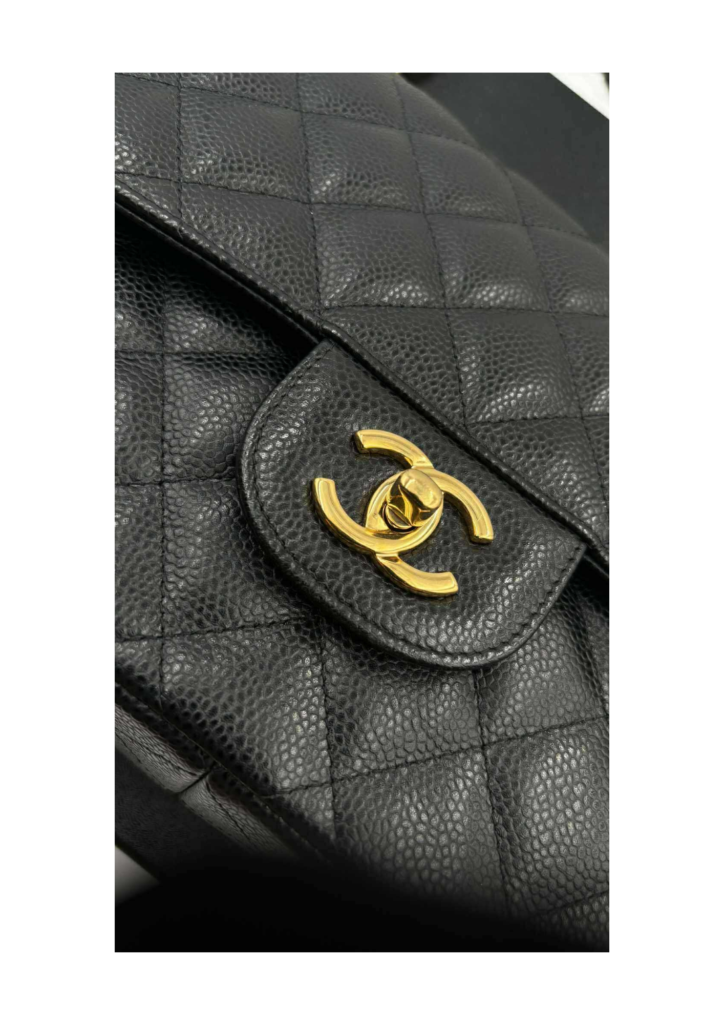CHANEL Double Flap Caviar Quilted Jumbo