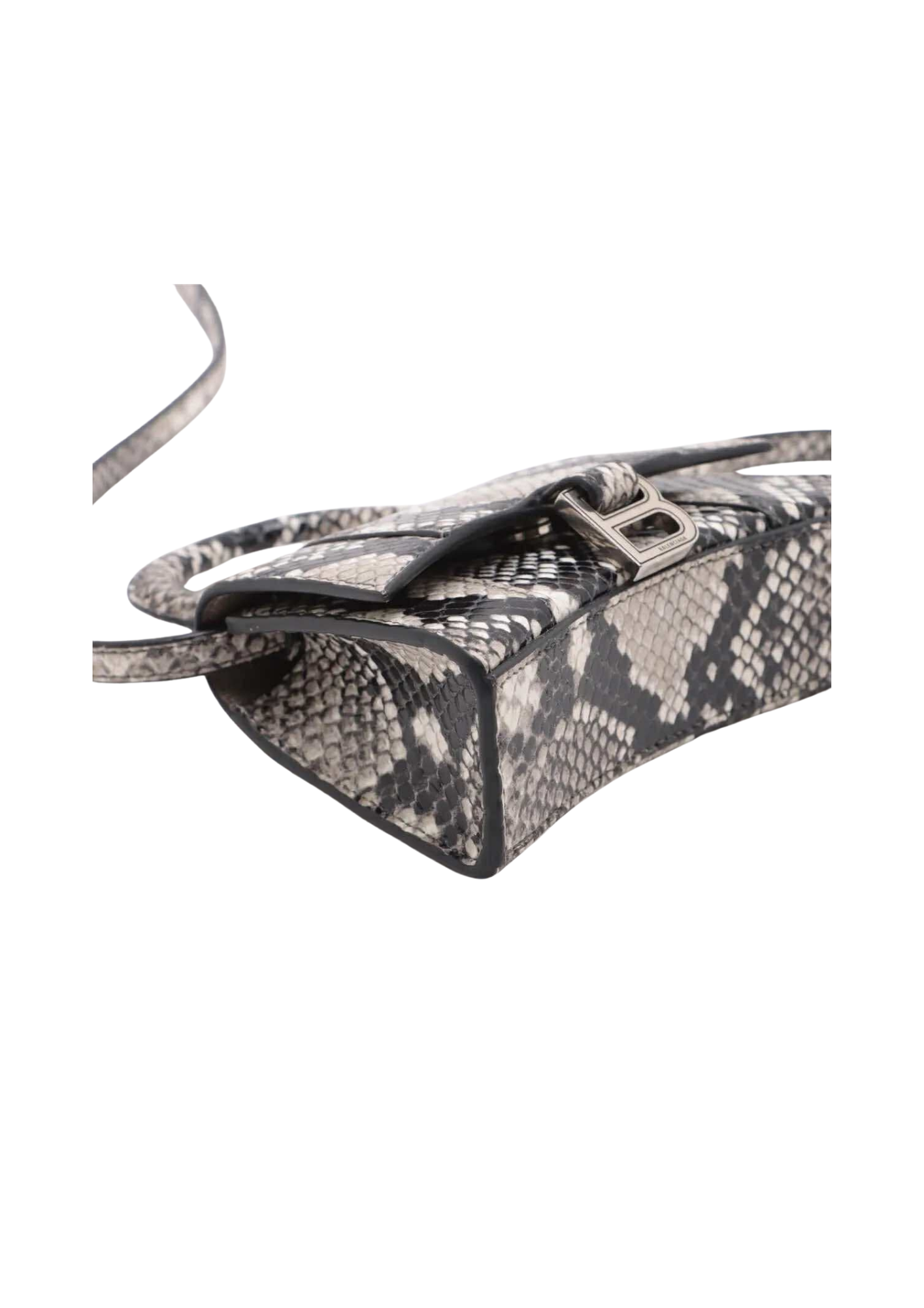 BALENCIAGA Hourglass Python Embossing 2Way Mini Handbag
