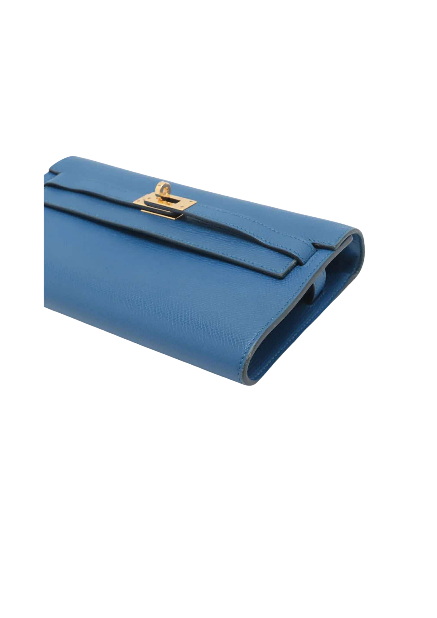 HERMÈS Kelly Wallet Togo Veau Epsom Mykonos