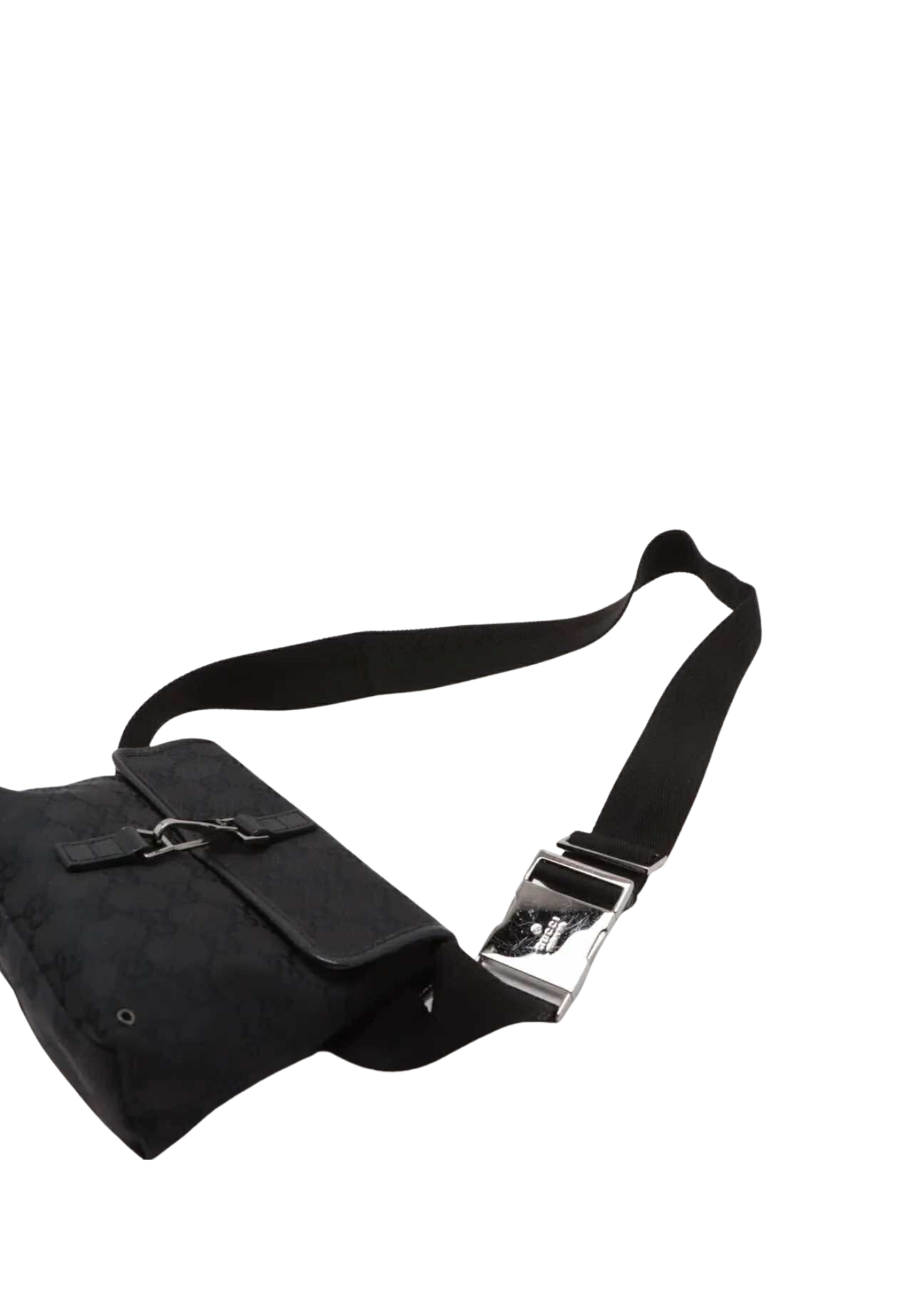 GUCCI GG Canvas Leather Sling Backpack