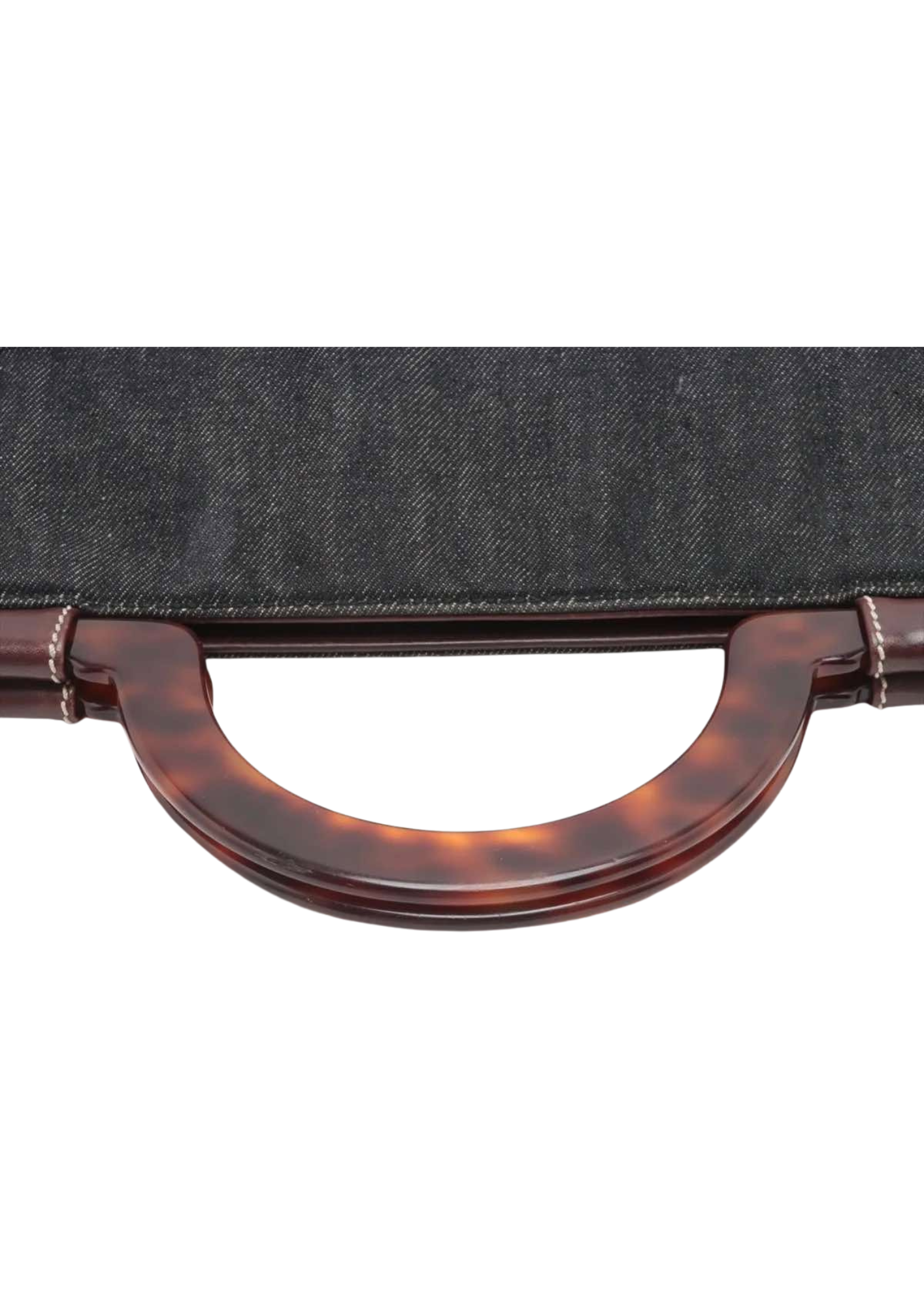 CHANEL Coco Mark Denim Tortoise Handbag