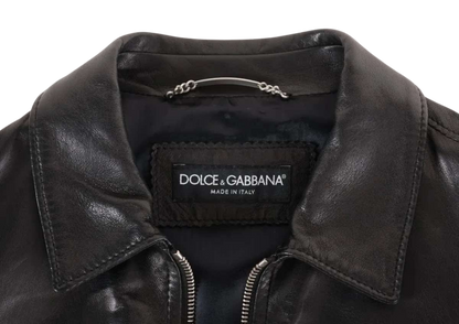 DOLCE & GABBANA Lambskin Leather Jacket