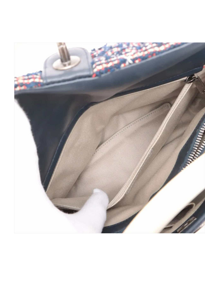 CHANEL Matelassé Lambskin and Tweed 2Way Handbag