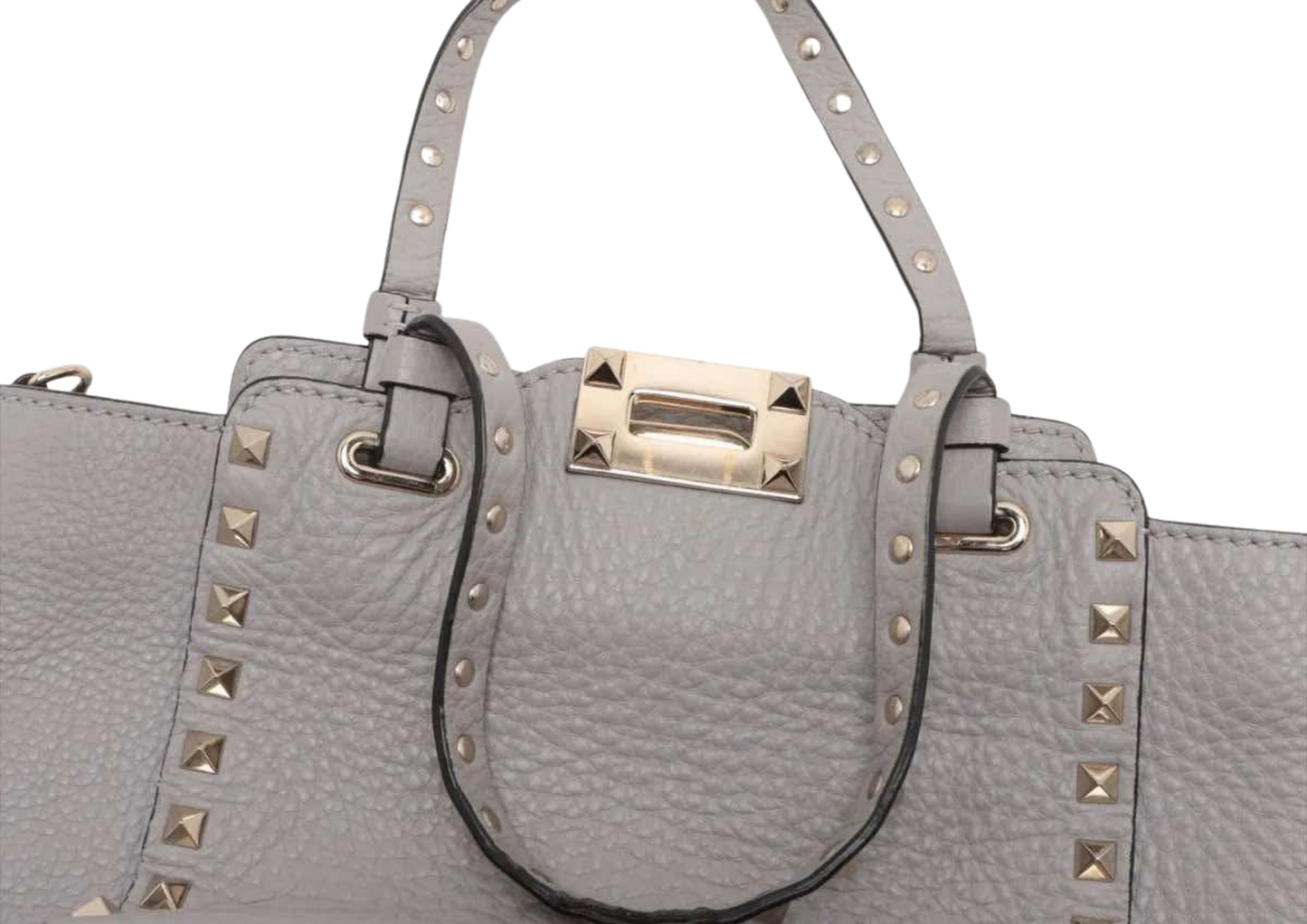 VALENTINO Rockstuds Leather 2Way Handbag