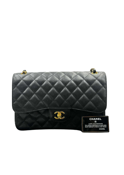 CHANEL Double Flap Caviar Quilted Jumbo