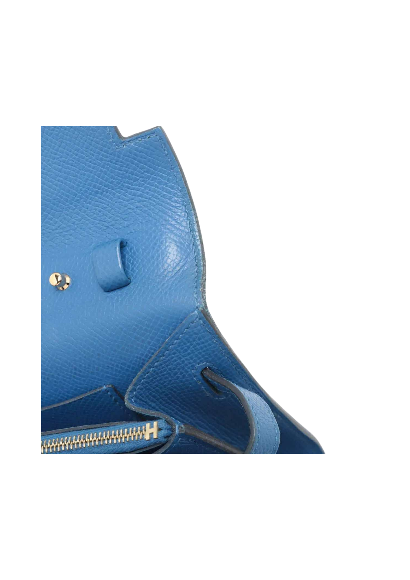 HERMÈS Kelly Wallet Togo Veau Epsom Mykonos