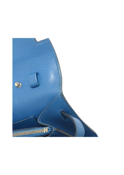 HERMÈS Kelly Wallet Togo Veau Epsom Mykonos