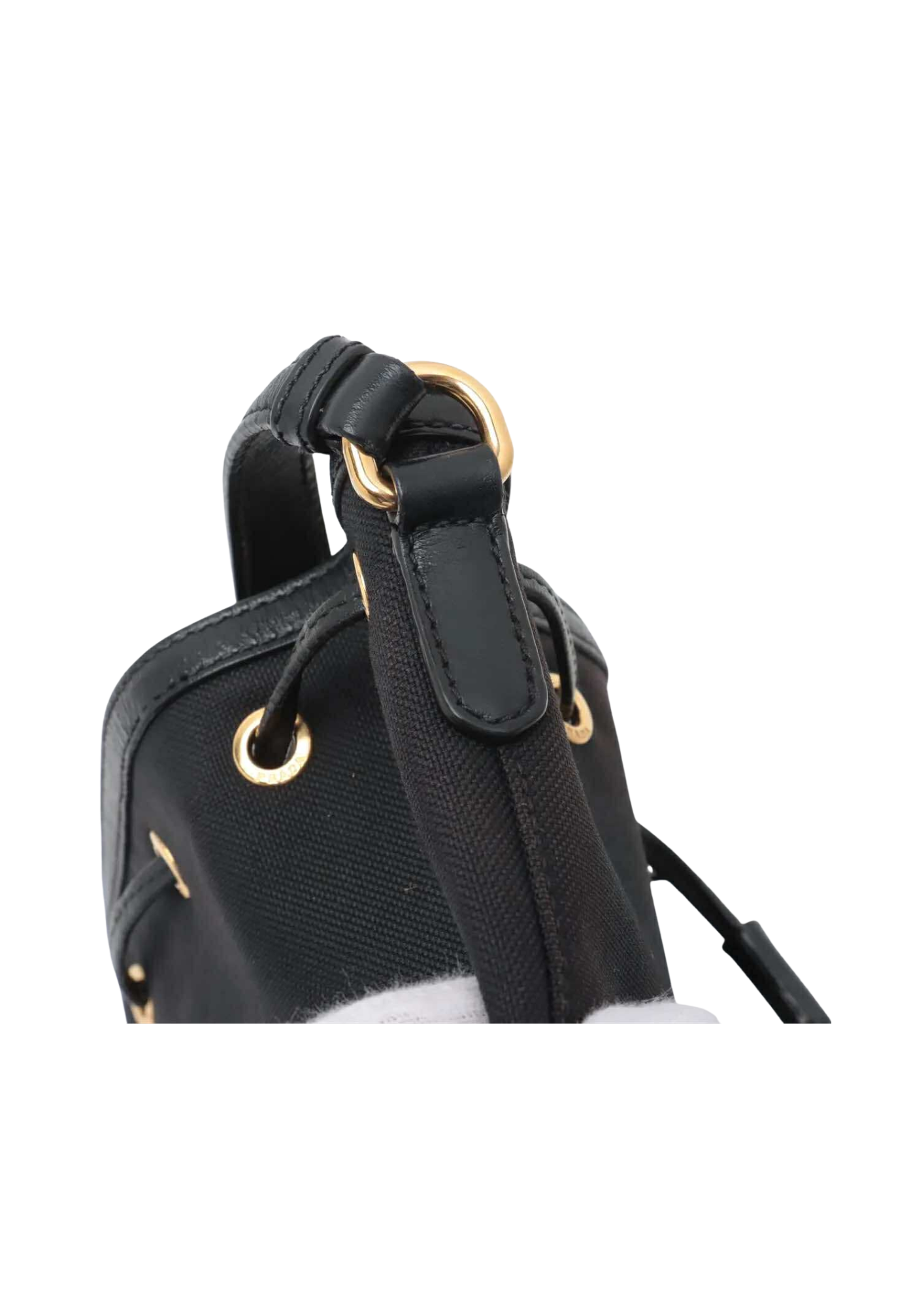 PRADA Logo Jacquard 2Way Shoulder Bag