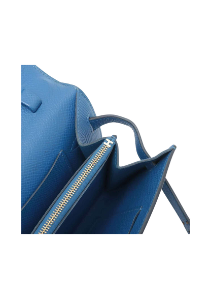 HERMÈS Kelly Wallet Togo Veau Epsom Mykonos