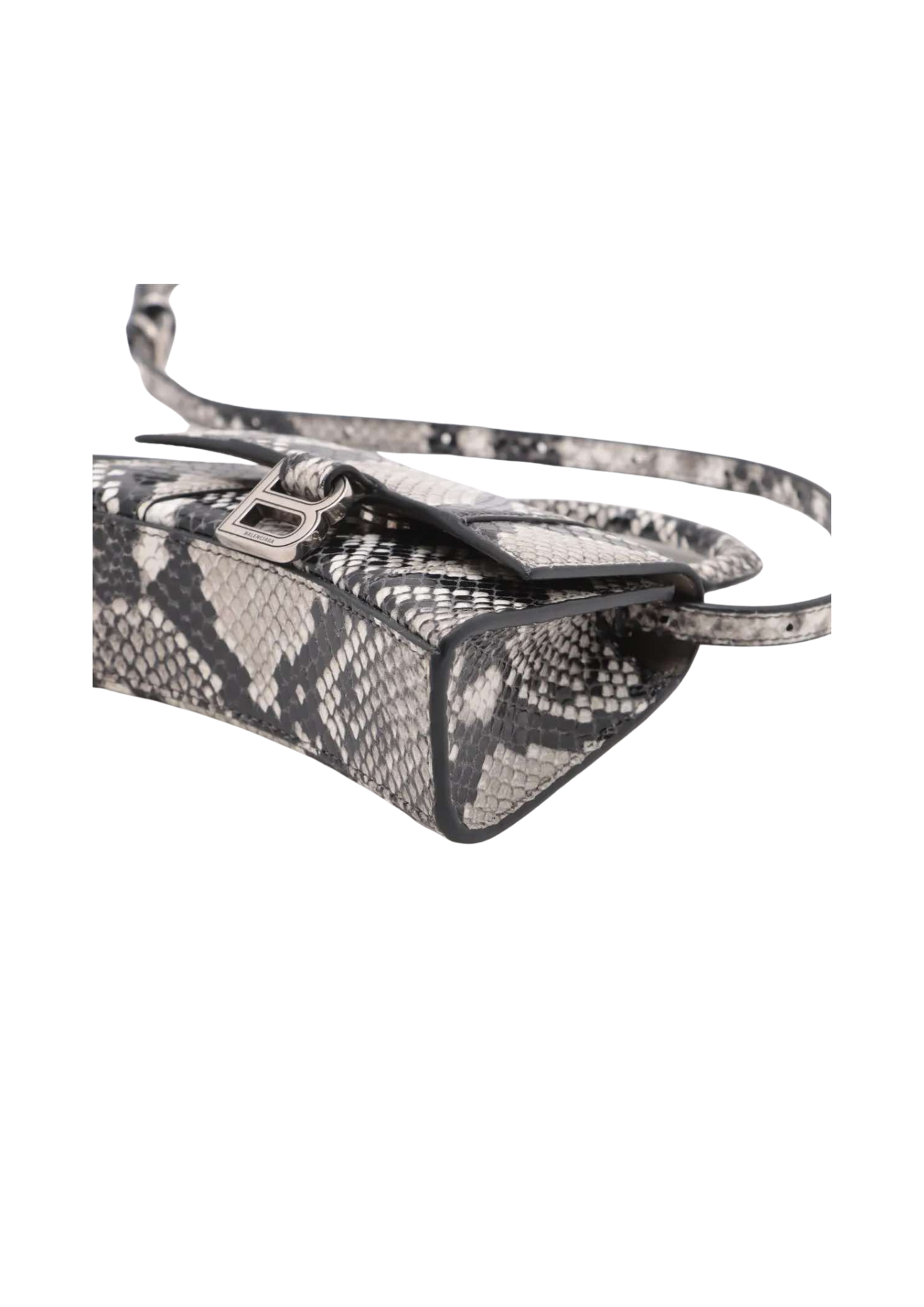 BALENCIAGA Hourglass Python Embossing 2Way Mini Handbag