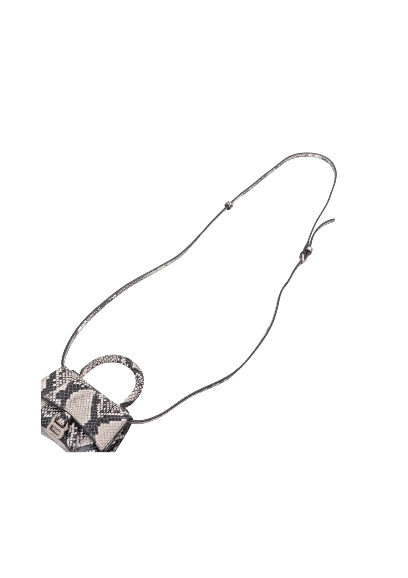 BALENCIAGA Hourglass Python Embossing 2Way Mini Handbag