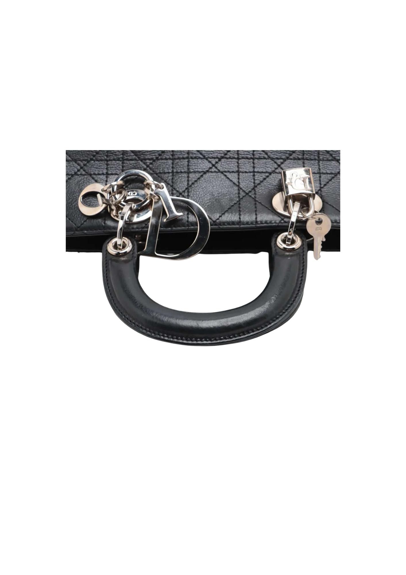 CHRISTIAN DIOR &nbsp Lady Dior Cannage Leather Handbag &nbsp