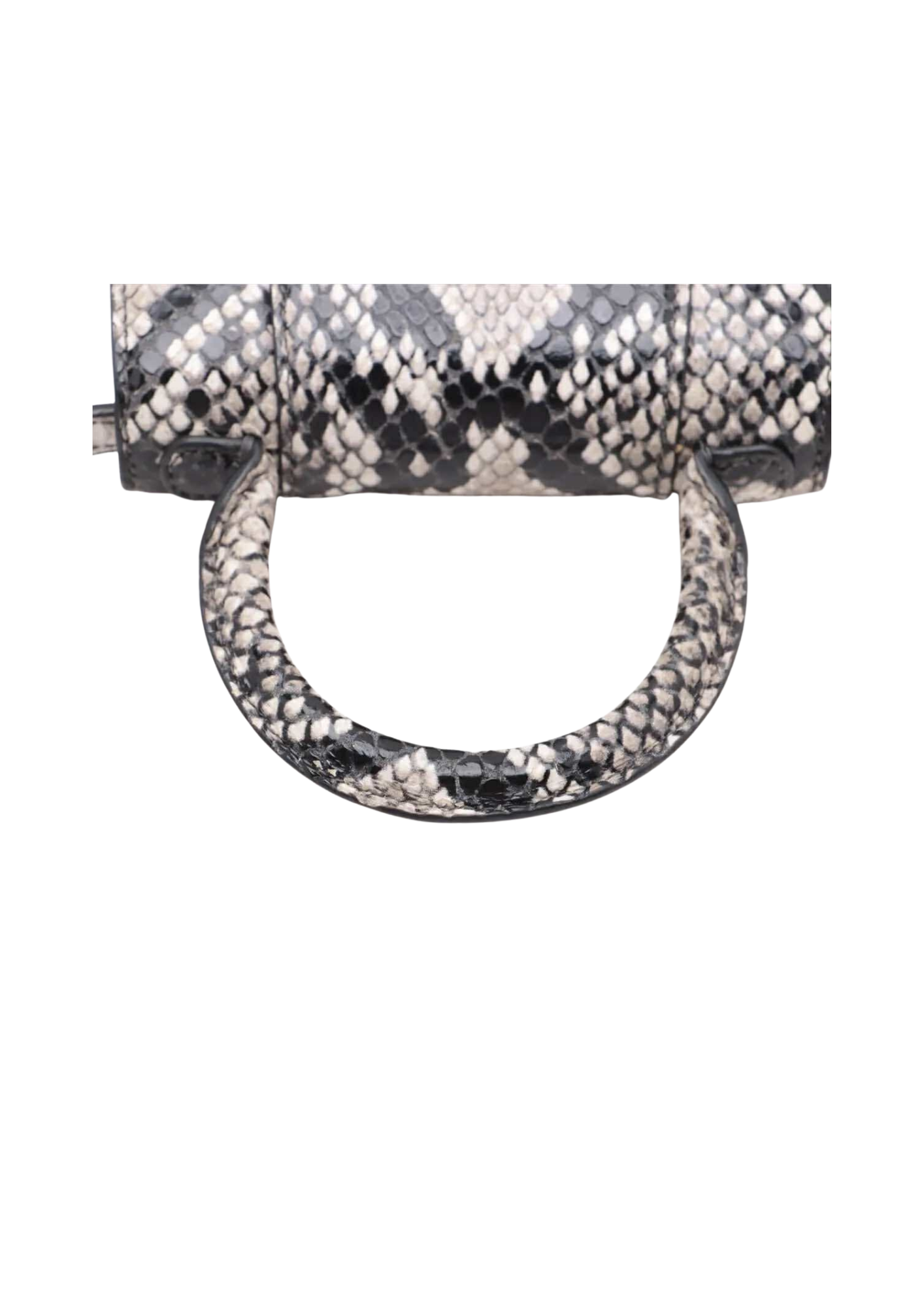 BALENCIAGA Hourglass Python Embossing 2Way Mini Handbag