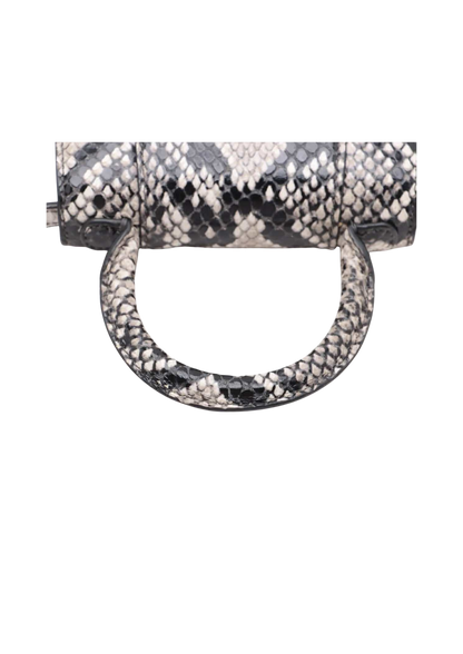 BALENCIAGA Hourglass Python Embossing 2Way Mini Handbag