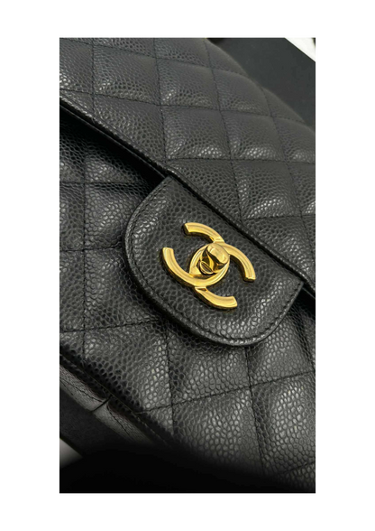 CHANEL Double Flap Caviar Quilted Jumbo