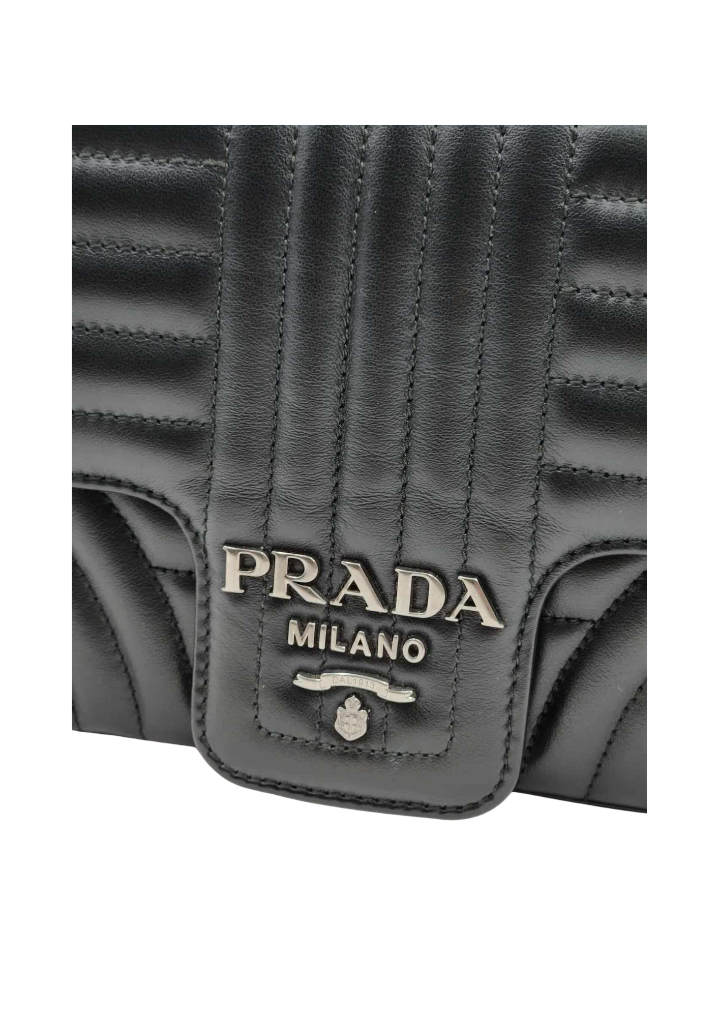 PRADA Diagramme Leather Medium