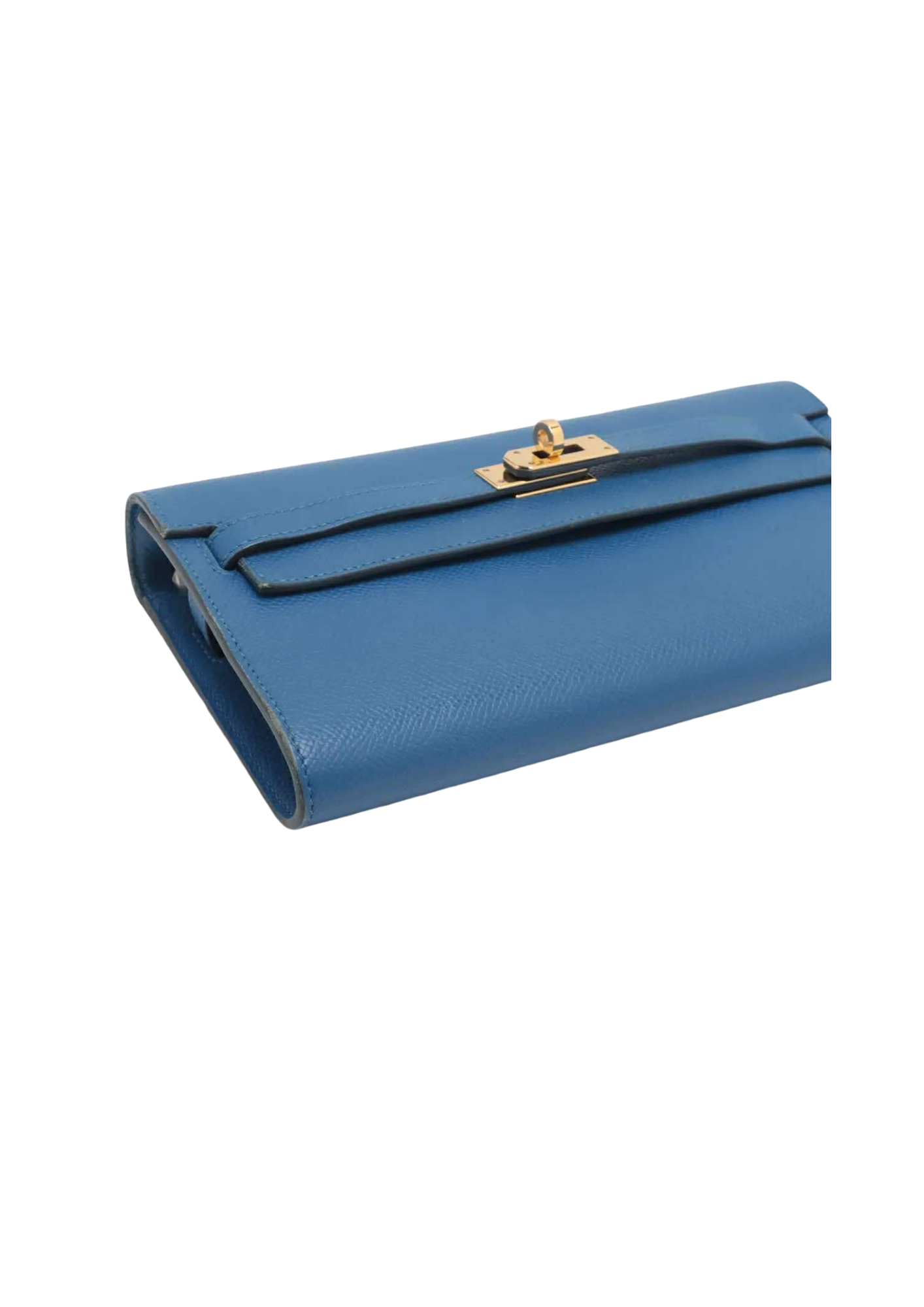 HERMÈS Kelly Wallet Togo Veau Epsom Mykonos