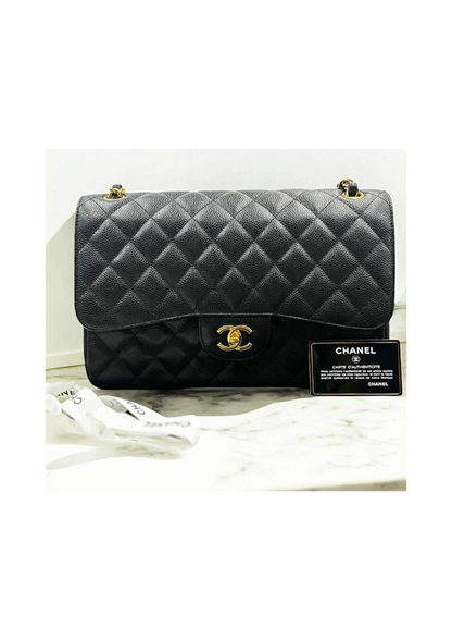 CHANEL Double Flap Caviar Quilted Jumbo
