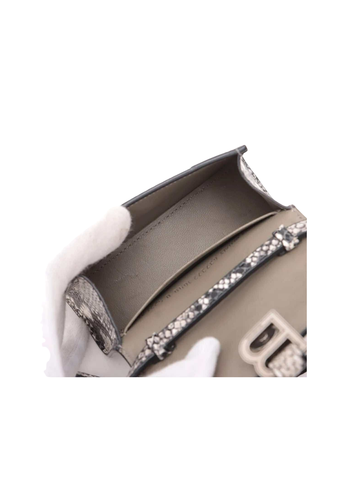 BALENCIAGA Hourglass Python Embossing 2Way Mini Handbag