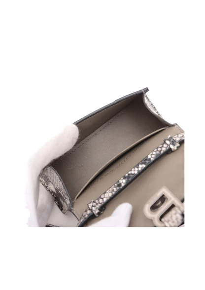 BALENCIAGA Hourglass Python Embossing 2Way Mini Handbag