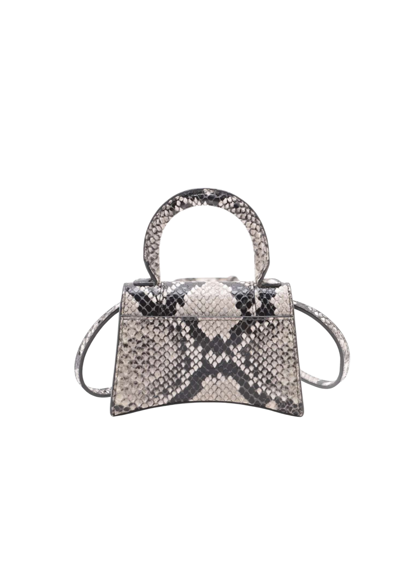 BALENCIAGA Hourglass Python Embossing 2Way Mini Handbag