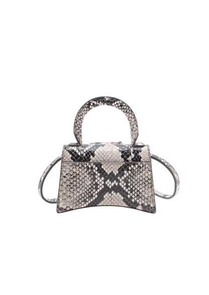 BALENCIAGA Hourglass Python Embossing 2Way Mini Handbag