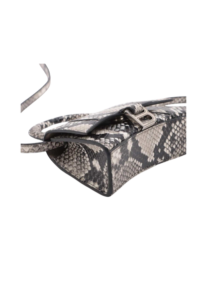 BALENCIAGA Hourglass Python Embossing 2Way Mini Handbag