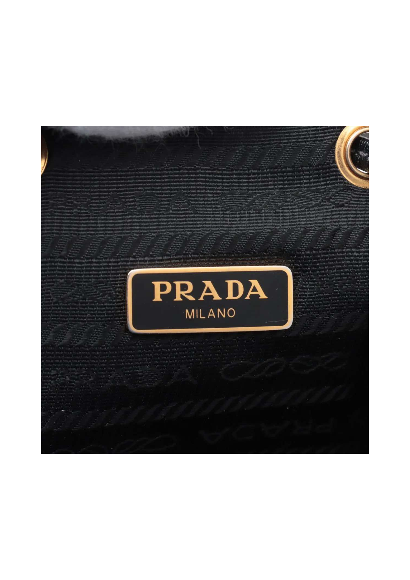 PRADA Logo Jacquard 2Way Shoulder Bag