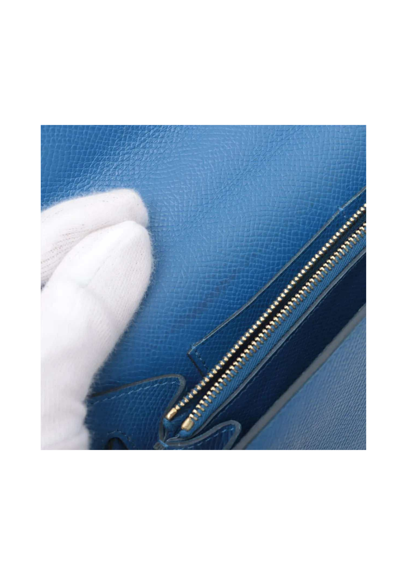 HERMÈS Kelly Wallet Togo Veau Epsom Mykonos