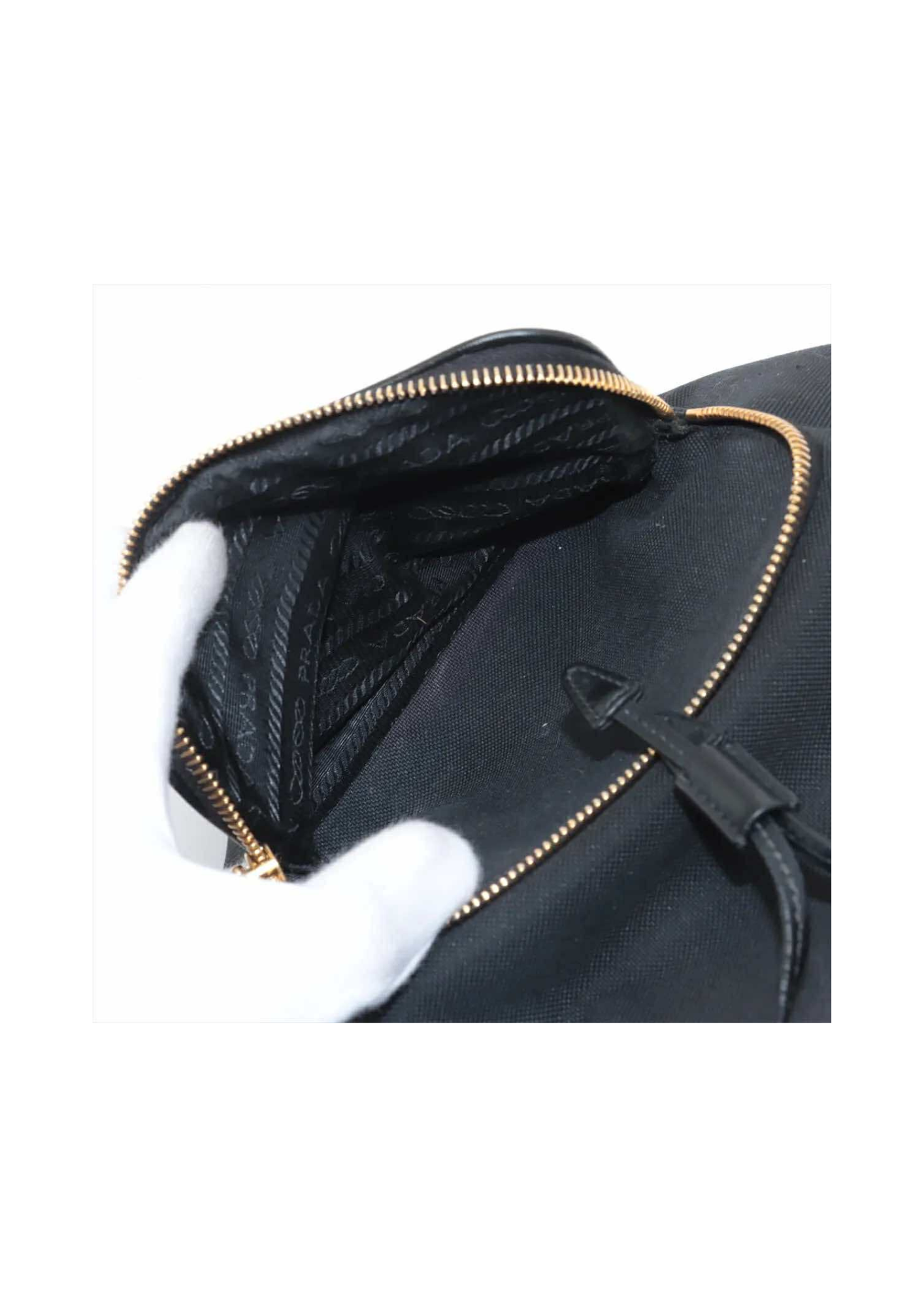 PRADA Logo Jacquard 2Way Shoulder Bag