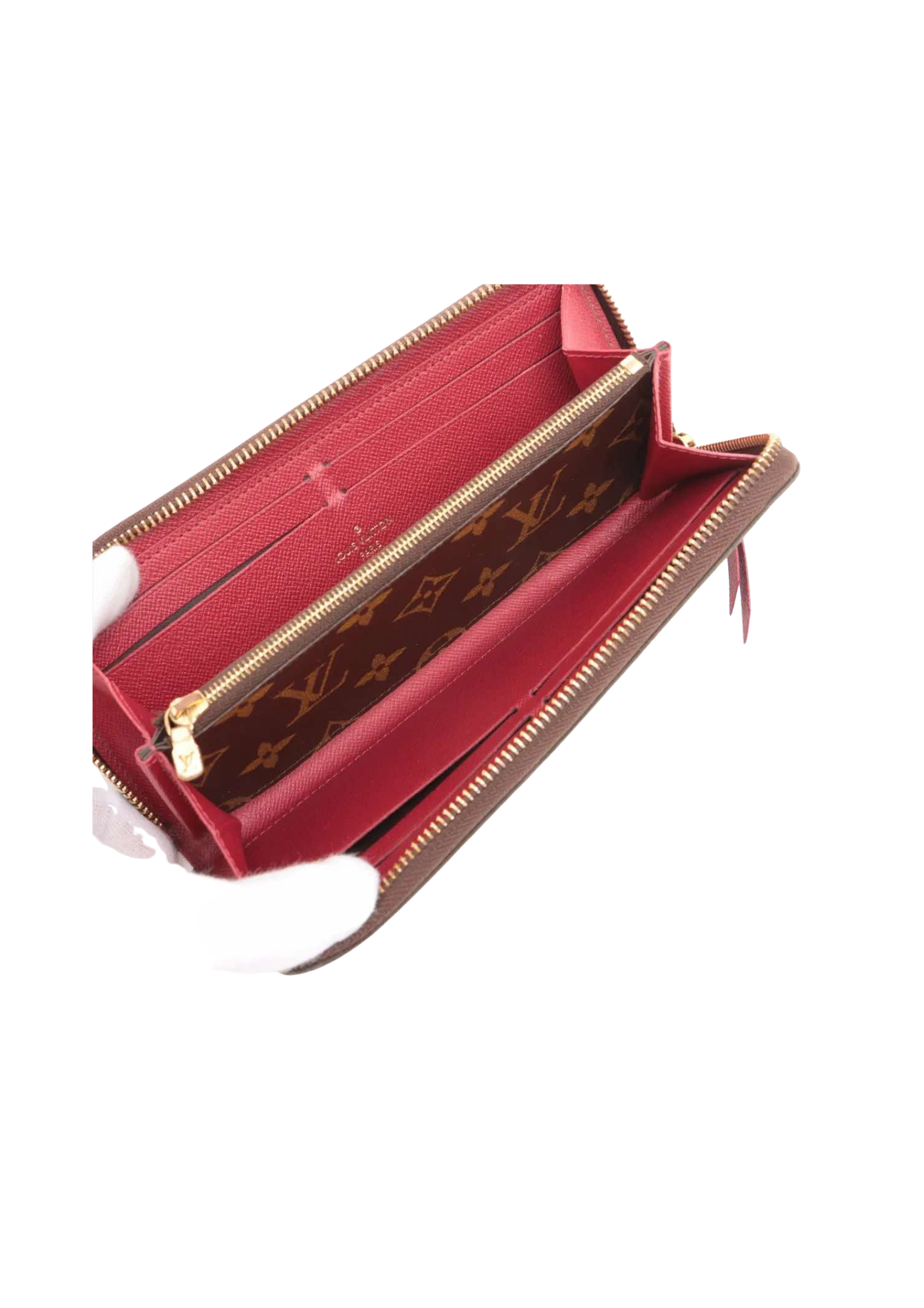 LOUIS VUITTON Monogram Portofeuille Clemence Zip Round Wallet