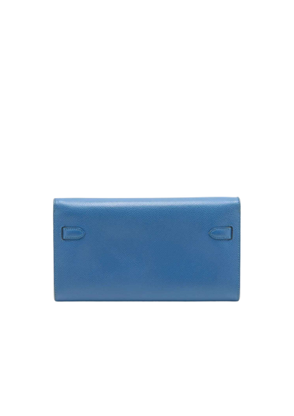 HERMÈS Kelly Wallet Togo Veau Epsom Mykonos