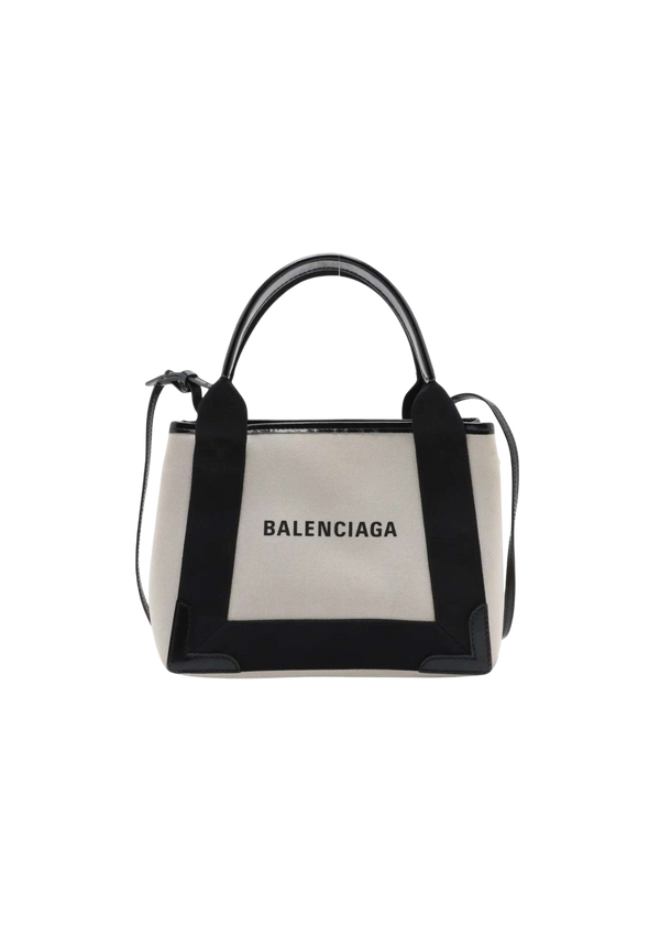 BALENCIAGA Navy Cabas 2Way Handbag