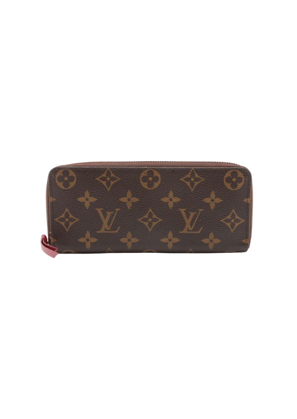 LOUIS VUITTON Monogram Portofeuille Clemence Zip Round Wallet