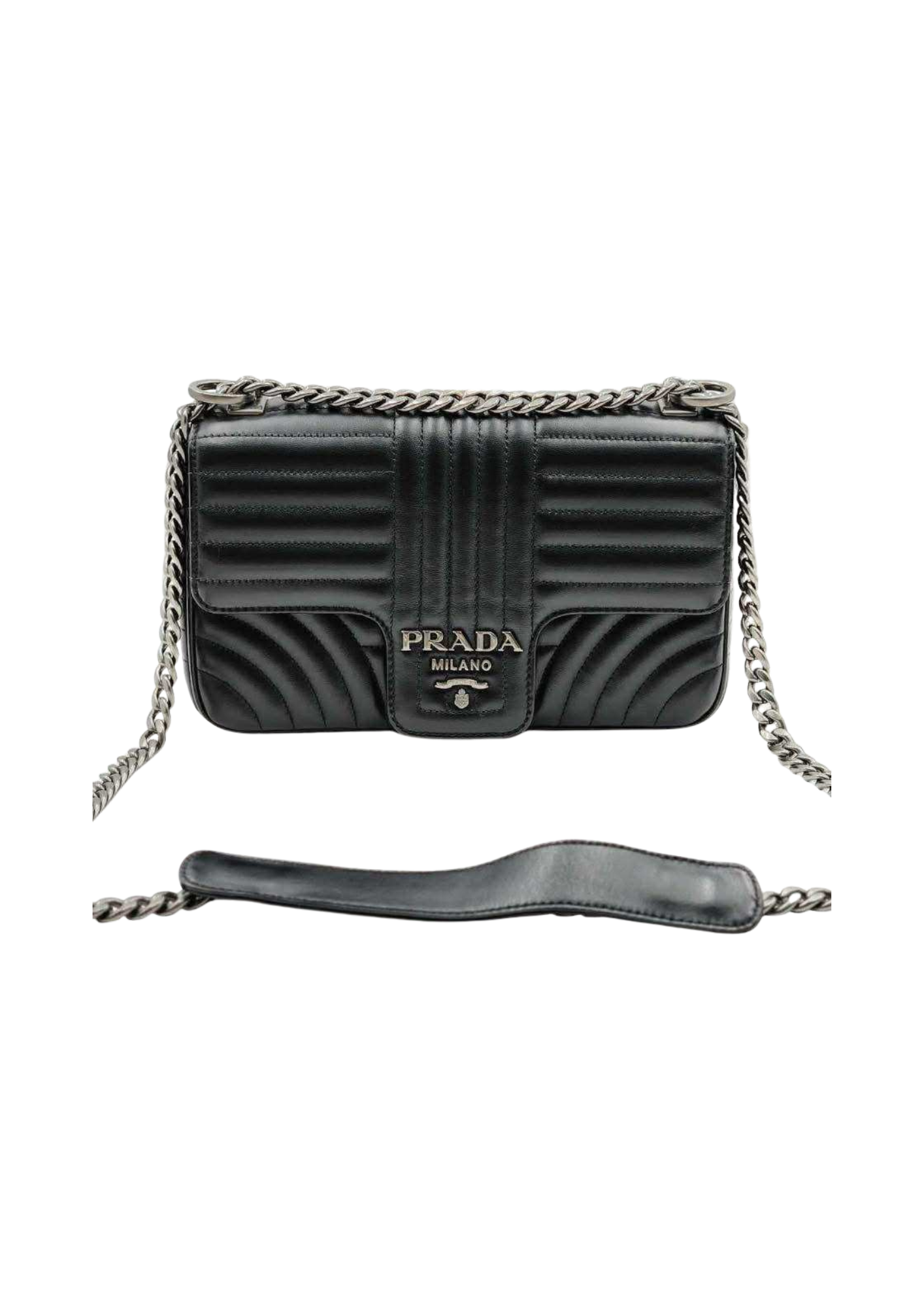 PRADA Diagramme Leather Medium