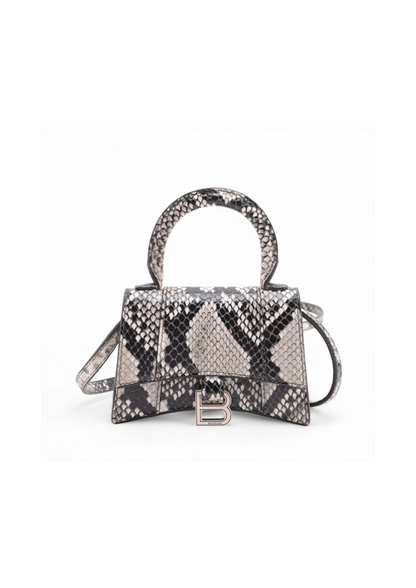 BALENCIAGA Hourglass Python Embossing 2Way Mini Handbag