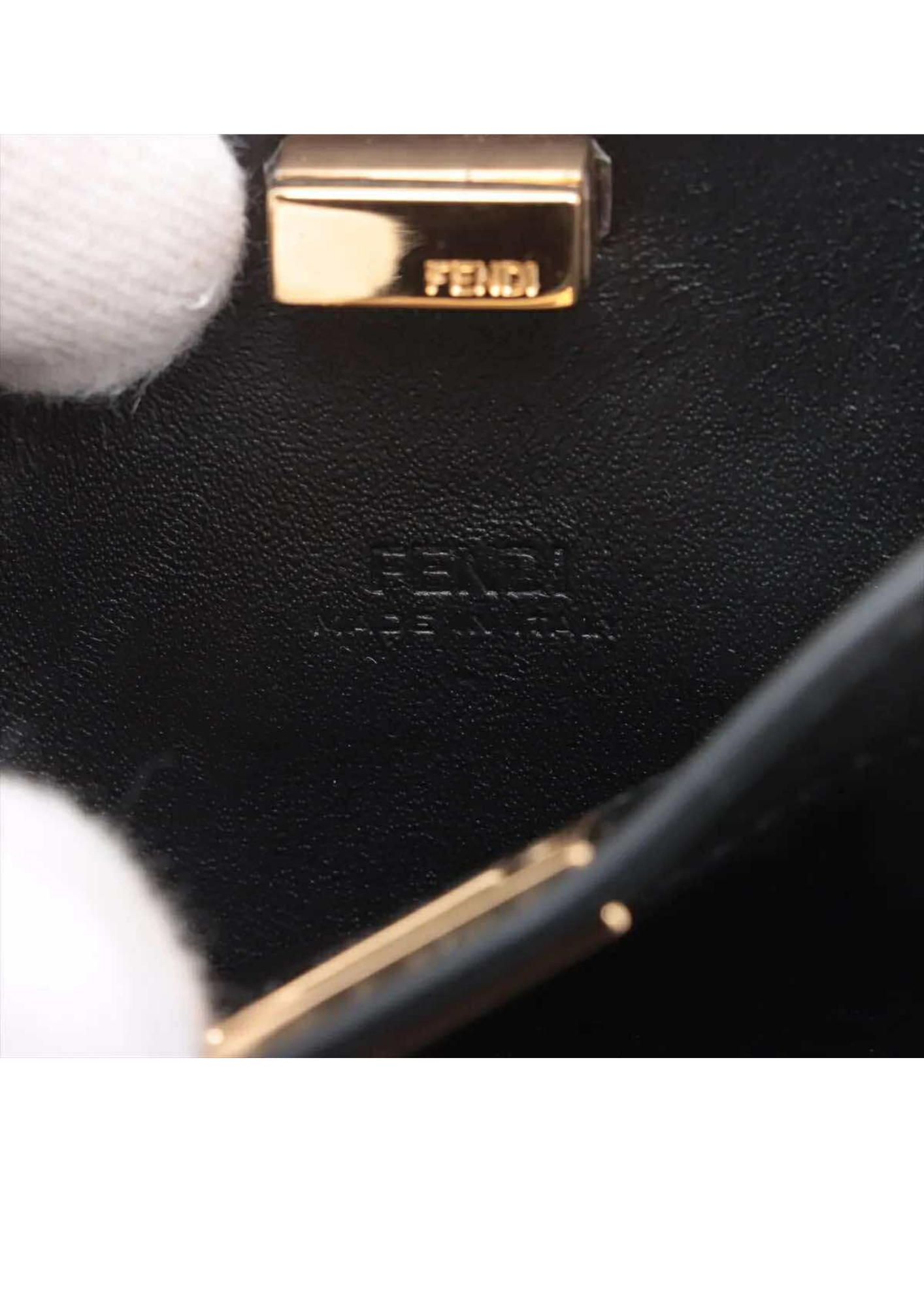 FENDI Nano Peekaboo Leather 2Way Handbag 7AS294