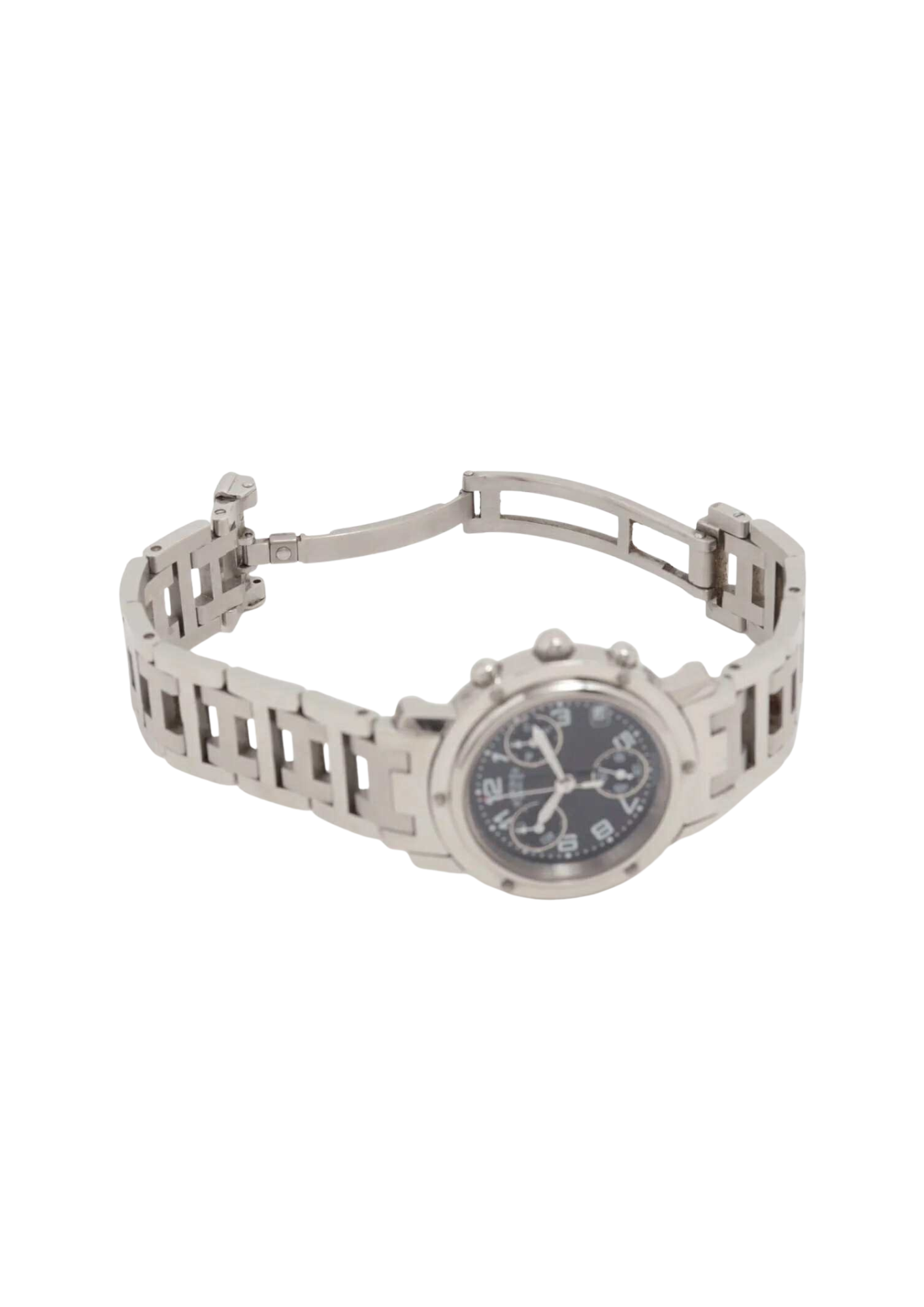 HERMES Clipper QZ Black Dial