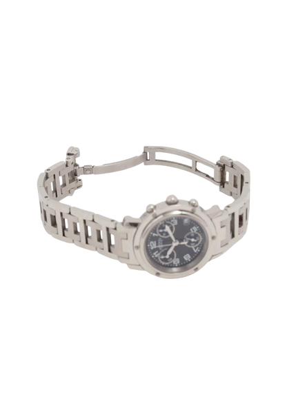 HERMES Clipper QZ Black Dial