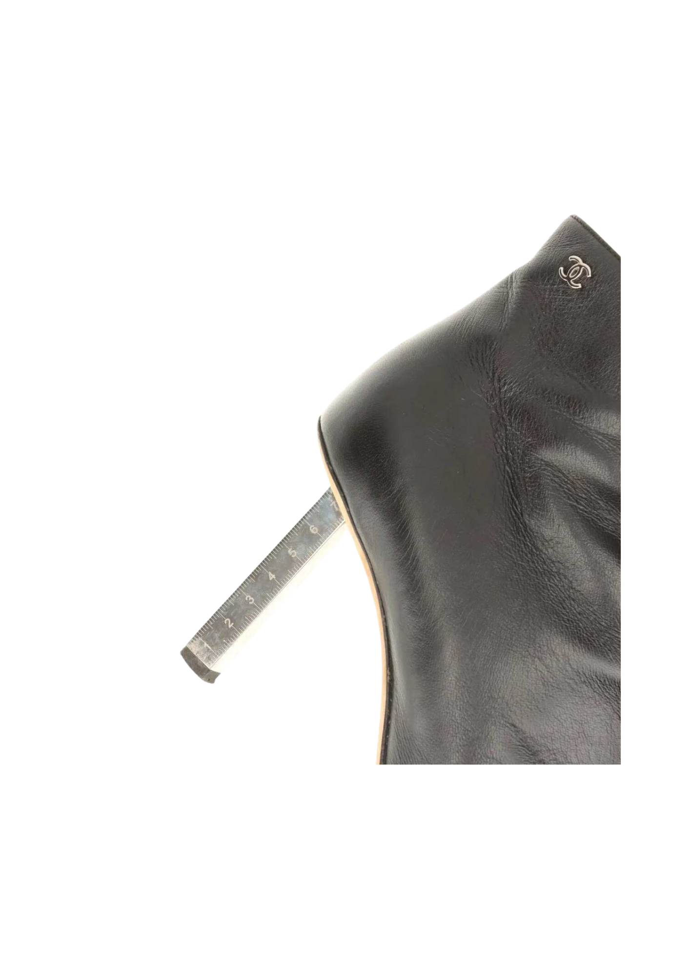 CHANEL Coco Mark Short Boots Ladies 38 1/2