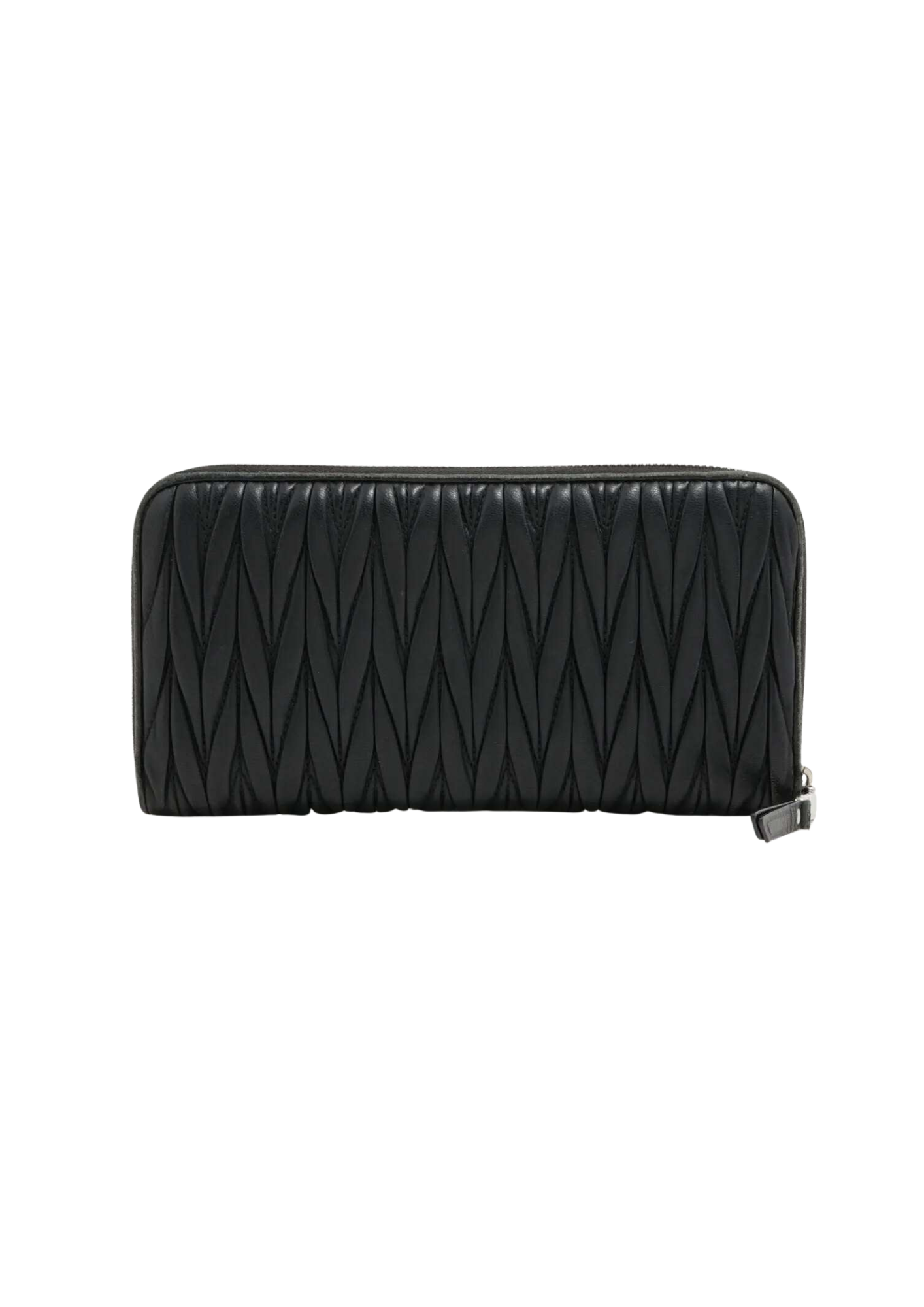MIU MIU Matelassé Zip Round Wallet