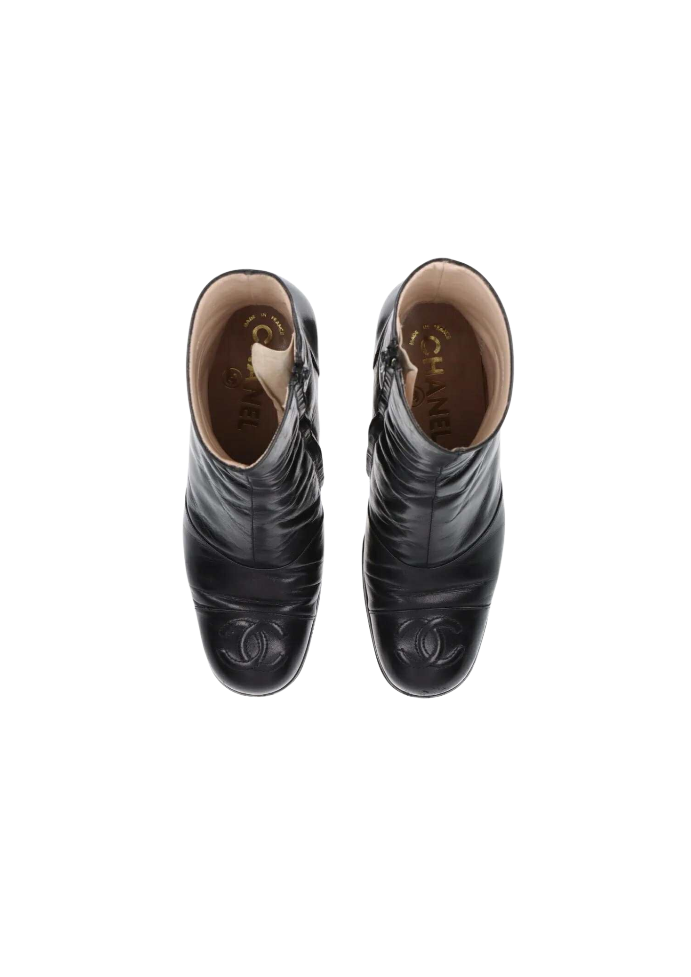 CHANEL Coco Mark Short Boots Ladies 35.5