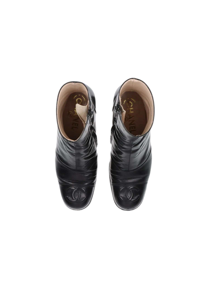 CHANEL Coco Mark Short Boots Ladies 35.5