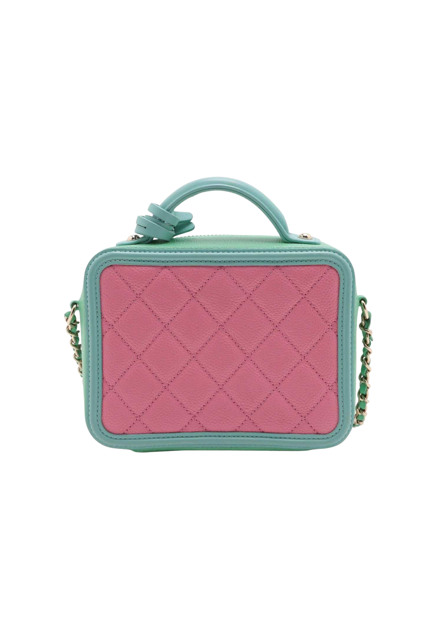 CHANEL Quilted Caviar Filigree Vanity Case Bag